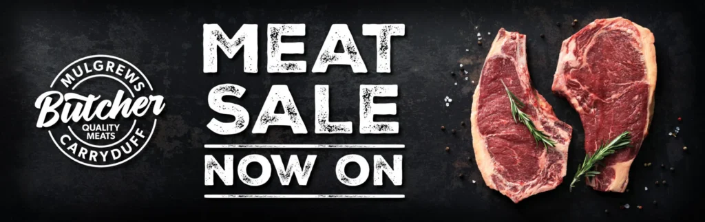 meat sign 950x300mm