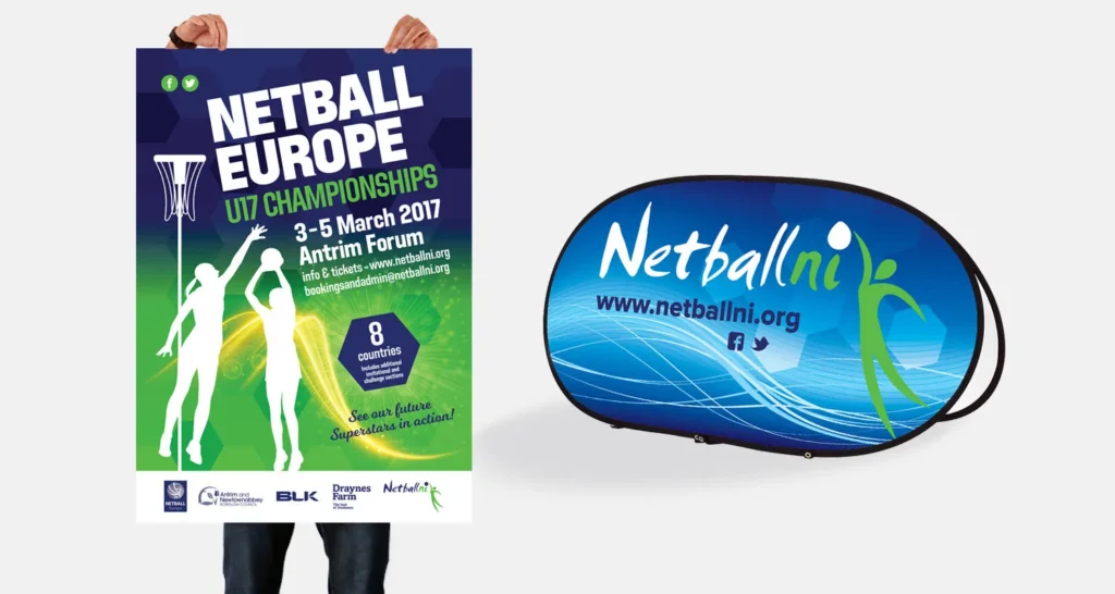 poster & display stand bellfast sport 3